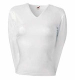Lady Fit Long Sleeve V Neck T